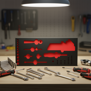 Bi-Color Foam Module for <b>Tool</b> <b>Storage</b> for Allen Keys Ratchets Bits (Empty)-USAG - Product Image 3