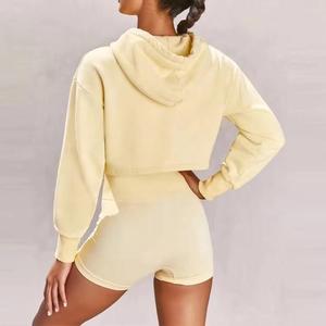 Ropa deportiva para mujer Gimnasio Fitness Set Entrenamiento sin costuras Ropa para correr Top corto de manga larga y yoga - Product Image 6