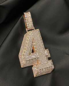 Collier pendentif en argent sterling 925 style hip-hop pour homme, avec moissanite, plaqué or blanc, design glacé, style tendance - Product Image 3