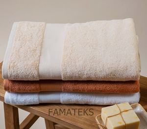 Toallas de baño de felpa de lujo de alta calidad, toalla de mano superabsorbente suave personalizada con borde Dobby para baño de fábrica turca - Product Image 4