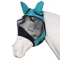 Masque de mouche de cheval respirant avec tissu en maille douce et ajustement sûr pour l'équitation et une utilisation en extérieur