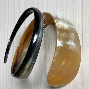 Brazalete de cuerno natural hecho a mano de color, el mejor diseño, joyería de cuerno de búfalo y buey para bodas, amor y romance de FWE - Product Image 1