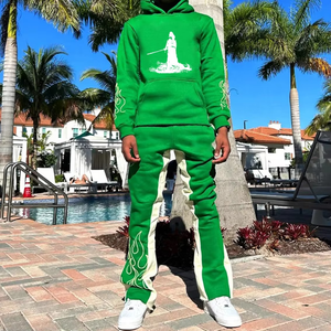 Conjuntos de Sudadera con Capucha y Pantalones Deportivos Extra Grandes para Hombre, Otoño, 100% Algodón, Diseño de Bordado Personalizado, Impresión Digital, Alta Calidad - Product Image 5