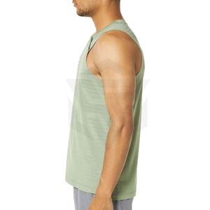 Camisetas sin mangas de fitness de talla grande para hombre personalizadas al por mayor equipo de entrenamiento de gimnasio transpirable de calidad superior tejido de calidad superior - Product Image 2