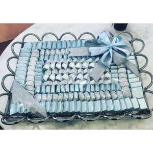 Plateau de service en argent de la meilleure qualité décor de mariages vaisselle de table plateau de service sucré au chocolat pour les fêtes d'anniversaire et autres événements - Product Image 4