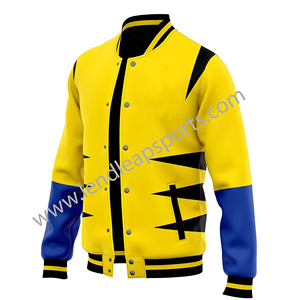 Streetwear décontracté pour hommes Vestes pour hommes Cool Varisty Veste en cuir Versity College pour hommes - Product Image 1