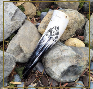 ฮอร์นดื่มไวกิ้งของแท้พร้อมแม่พิมพ์ทองเหลืองตกแต่งเบียร์สำหรับผู้รักไวกิ้ง - Product Image 3