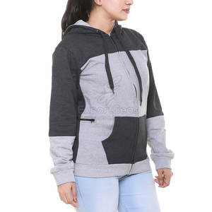 Sudadera con cremallera ligera con tela lisa y ajuste fácil Sudadera con capucha con cremallera transpirable de estilo moderno - Product Image 5