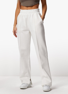 Custom <b>Women's</b> Crop Crew & Jogger <b>Shorts</b> Set Solid <b>White</b> High Quality 100% Cotton Breathable Fabric Two Piece Made in Pakistan - Product Image 3