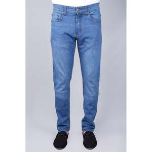 Bernad Men's High Waist Skinny Denim <b>Trousers</b> Vintage Hip Hop Style Boyfriend Jeans Embroidered Washed Colored <b>Light</b> Hole - Product Image 6