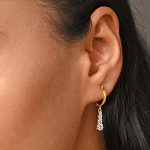 Pendientes de Aro CLARA de Plata de Ley 925 con Baño de Rodio, Diseño Floral, Lindos, con Perlas de Oro de 14K y Oro Rosa, Ideales para Regalo - Product Image 5