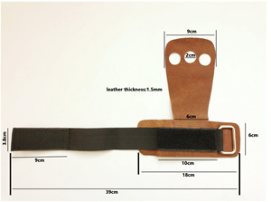 GAF, la mejor calidad, empuñaduras de cuero para entrenamiento cruzado, gimnasia, cuero, levantamiento de pesas, 3 agujeros, mejor agarre, pull Ups, entrenamiento cruzado - Product Image 4