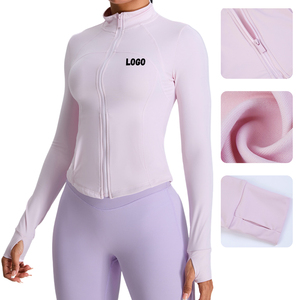 Chaqueta Deportiva para Mujer al por Mayor, Precio Económico, Cuello Alto, Chaqueta con Cierre, Ropa Deportiva para Mujer al por Mayor - Product Image 2