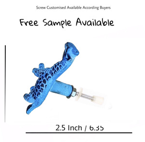 Boutons de girafe en fonte bleue Poignées de tiroir d'armoires de cuisine de couleur bleue pour commode pour chambre et salon - Product Image 3