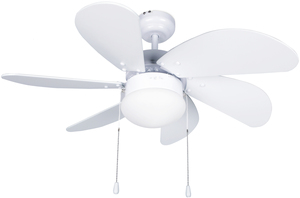 Ventilatore da soffitto Larde bianco con 6 pale, 2xE27, 82 cm (GSC 300005075) - Product Image 1