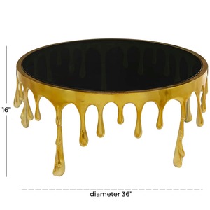 Nouvelle conception de table console de salon moderne écologique plaquée or pour la décoration de la maison, de l'hôtel et du restaurant - Product Image 5