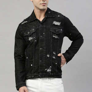 Stylish Printed <b>Men's</b> Denim Jacket From New Winter Collection Faded Colour Design With 100% Cotton Fabric - Product Image 2