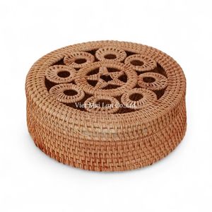 Boîte de rangement en rotin faite à la main, économique, pour le rangement et la décoration de la maison - Product Image 2