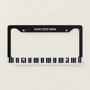 Logotees Custom Piano Keys License Plate <b>Frame</b> Metal <b>Clamp</b> with 177mm Hole Distance and Style a for Pianists - Product Image 1