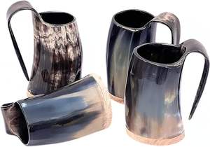 Corne de buffle Viking tasse à boire meilleure qualité corne de buffle bière corne à boire tasse personnaliser taille Viking tasse à boire Logo personnalisé - Product Image 2