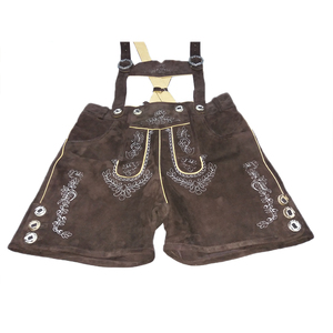 2024 Customizable <b>Women's</b> High Waist ENGLAND STYLE Embroidered Breathable Leather <b>Lederhosen</b> Shorts - Product Image 3