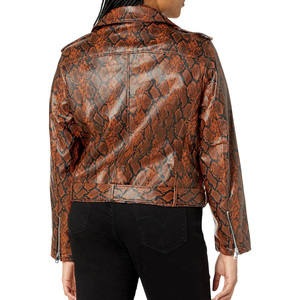 Nueva llegada chaqueta de cuero de invierno para mujer precio bajo crudo alta calidad transpirable sostenible logotipo personalizado OEM - Product Image 5