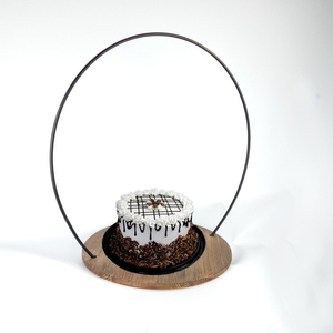 ฐานไม้ตั้งโชว์เค้กรูปวงแหวนโลหะสำหรับงานแต่งงานบ้านโรงแรมร้านอาหารงานเลี้ยงวันเกิดขายส่ง - Product Image 1