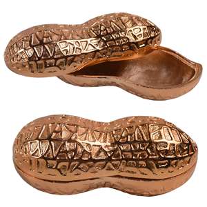 Caja decorativa con diseño de maní con acabado dorado, almacenamiento único para frutas secas, dulces, joyas y decoración del hogar - Product Image 1