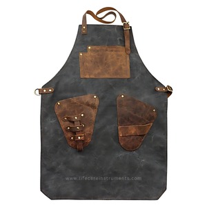 Capa de Peluquería Profesional de Diseño Exclusivo, Multicolor, de Cuero, Ajuste Cómodo, Personalizable, con Cinturones Ajustables - Product Image 3