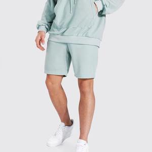 Conjunto de sudaderas con capucha para hombre, ropa de calle de alta calidad, sudadera en blanco, liso, 100% algodón, pantalones cortos con capucha, conjunto de chándal - Product Image 4