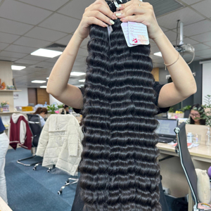 Extensiones de Cabello Virgen Remy Camboyanas y Vietnamitas de la Mejor Calidad, Onduladas Naturales, Onduladas Profundas, Cutícula Alineada, Trama Plana - Product Image 1