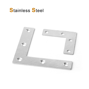 Thép không gỉ phẳng góc Brace dấu ngoặc L hình dạng góc Kết nối tấm cho đồ nội thất tủ giường Bảng khung Kết nối & sửa chữa - Product Image 4