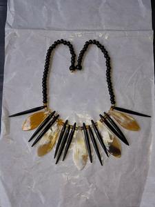 Edición limitada, collar de cuerno de estilo religioso único, diseño de declaración de animales, artesanías naturales exclusivas, joyería de cuerno pulido raro - Product Image 5