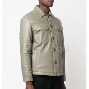 Automne hiver hommes veste en cuir meilleure qualité hommes veste en cuir véritable cuir hommes vestes - Product Image 3