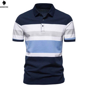 Jersey de punto de Golf de sudor personalizado de alta calidad para Polo, uniforme de trabajo informal, patrón sólido, bordado de transferencia de calor - Product Image 2