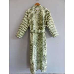 <b>Women</b> Soft Cotton Kimono Quilted Bathrobe Dress Boho & Hippie Floral Handmade Printed Long Sleeve <b>Nightwear</b> Maxi Gown - Product Image 6