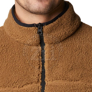 Service OEM Veste d'hiver en polaire pour homme de haute qualité Col montant Logo frontal Respirant Coupe-vent Écologique Nouveauté - Product Image 6