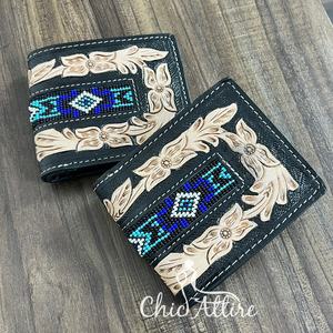 2025 nuevos fabricantes de billeteras para hombres, venta al por mayor, billetera de cuero mecanizada a mano, billetera de bloqueo RFID con cuentas de cuero de vaca genuino - Product Image 1