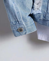 Nouvelle conception de veste en jean personnalisée pour hommes, veste de course en jean avec impression au dos, veste coupe-vent OEM
