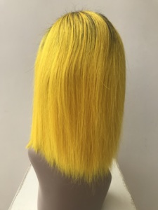 Raw Remy Virgin ขายส่งผมตรงสั้นด้านหน้าสีเหลือง,ผมต่อแบบบราซิลเลี่ยนต่อผม - Product Image 4