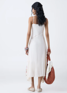 Vestido de cachemir blanco bordado - Product Image 3