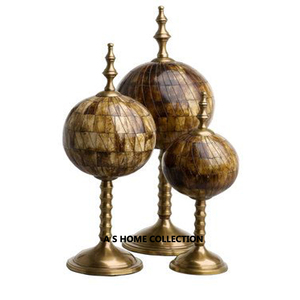 Sculpture décorative en aluminium au design avantageux, base en marbre, forme d'arbre, finition dorée, pour la décoration intérieure - Product Image 5