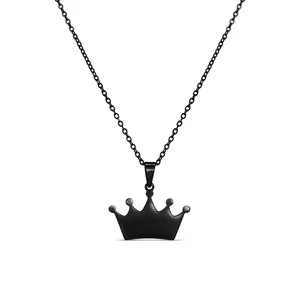 Wholesale Jewelry Top Grade 18K PVD Coated Stainless Steel Blank Crown Necklace Premium Quality High Demanded