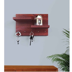 Llavero de <span class=keywords><strong>Madera</strong></span> Hecho a <span class=keywords><strong>Mano</strong></span> para Entrada de Pared, Soporte para Llaves con Estante, Gancho para Llaves de Casa - Product Image 5
