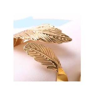 Epoxy Elegant Design Brass Gold Polished Round Thick Napkin <b>Ring</b> With Embossed Strips design for Table Decoration Napkin <b>Ring</b> - Product Image 5