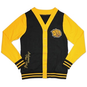 Cárdigan Personalizado de Talla Grande Unisex, de Manga Larga, Cuello en V, con Botones Cubiertos, de Lana Acrílica, Bordado, con Parches, para Invierno - Product Image 1