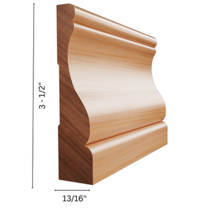 Moulures murales en bois d'érable massif au design simple et moderne pour plinthes, moulures de couronne, rails à tableaux, résistantes à la pourriture - Product Image 2