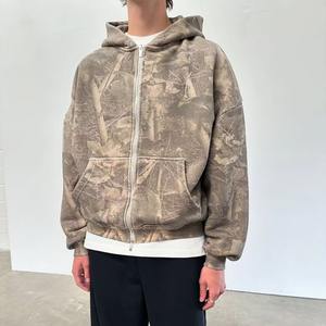 Sweat à capuche camouflage imprimé intégral sur mesure, en molleton lourd, fermeture éclair, camouflage, pull à capuche pour homme - Product Image 4