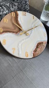 นาฬิกาแขวนผนังเรซิ่น DRIVEN ASSISTANT  งานเรซิ่นอีพ็อกซี่  ขนาดสั่งทำได้ ใช้แบตเตอรี่ ดีไซน์ทันสมัย ของตกแต่งบ้านหรูหรา ของขวัญแต่งงาน - Product Image 3