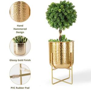 Soporte de exhibición de hierro para decoración del hogar, soporte de flores con acabado dorado, diseño único, tamaño personalizado, decoraciones de esquina lateral para sala de estar - Product Image 4